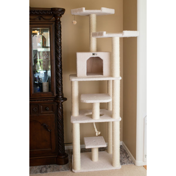 Armarkat 78" Premium Classic Real Wood Jackson Galaxy Approved Cat Tree & Reviews Wayfair
